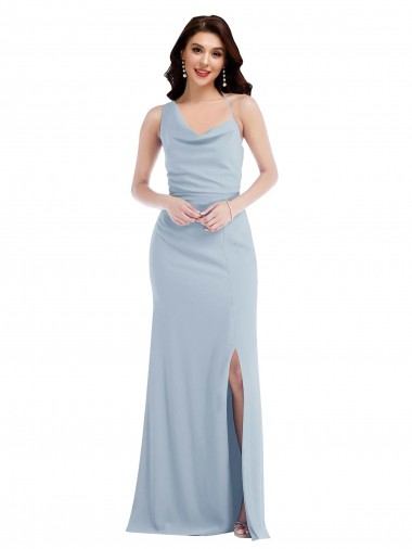 One Shoulder Draped Cowl Neck Maxi Bridesmaid Dress / Prom Dress Glasgow