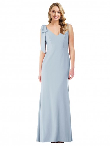 V-Back Bow Shoulder Trumpet Bridesmaid Dress / Prom Dress Glasgow