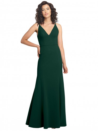Form Fitting Stretch Formal Crepe A-Line Bridesmaid Dress / Prom Dress Glasgow