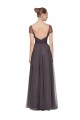 Sweetheart Neckline Long Tulle Bridesmaid Dress with Straps