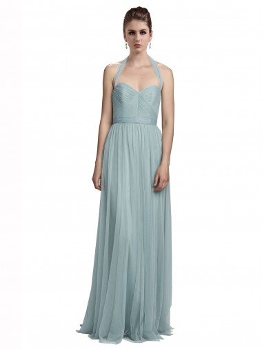 Halter Ruched Sweetheart Neckline Tulle Bridesmaid Dress Glasgow