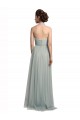Halter Ruched Sweetheart Neckline Tulle Bridesmaid Dress