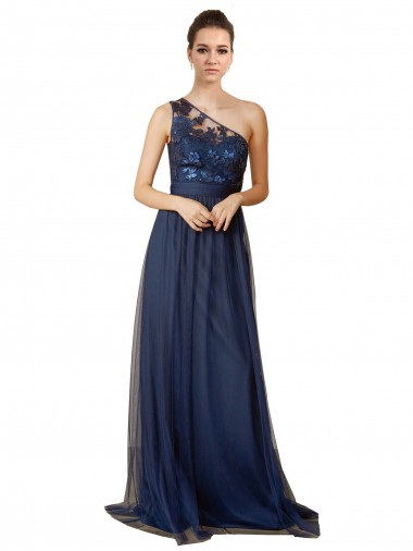 Sequined Floral Lace Sweetheart Tulle Bridesmaid Dress Glasgow