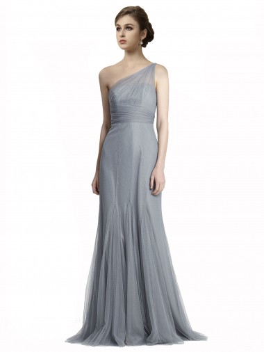 One Shoulder Tulle Fit and Flare Bridesmaid Dress Glasgow