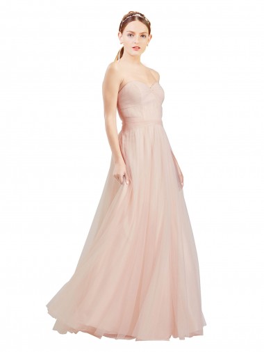 Floor Length Sweetheart Tulle Bridesmaid Dress with Open Back Glasgow