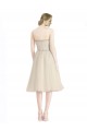 Strapless Short Cocktail Length Tulle Cocktail Bridesmaid Dress with Pleats