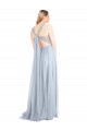 Sweetheart Spaghetti Straps Long Tulle Bridesmaid Dress with Criss Cross Back