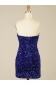 Short Sweetheart Velvet Sequin Homecoming Dress / Prom Dress