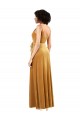 Romantic Velvet Floor Length Formal Bridesmaid Dress / Prom Dress with Wrap Detail